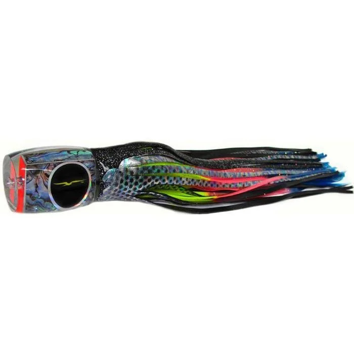 Fishing line durable stability-Black Bart Marlin Candy Medium Heavy Tackle Lure - Black Dot/Rainbow