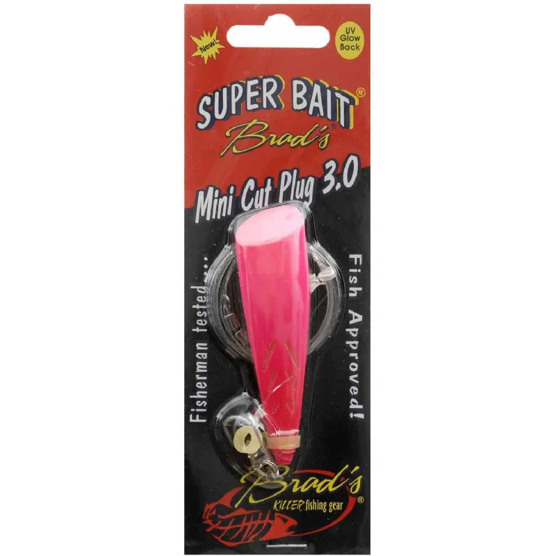 Fishing reel low strength-B.S. Fish Tales Super Bait Cut Plug 3   Hot Pink