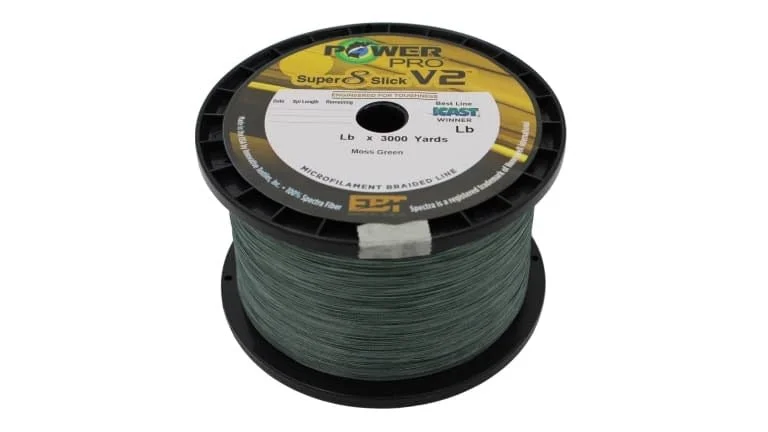 Fishing line durable stability-Super 8 Slick V2 20lb Braided Line - 3000yd Bulk Spool