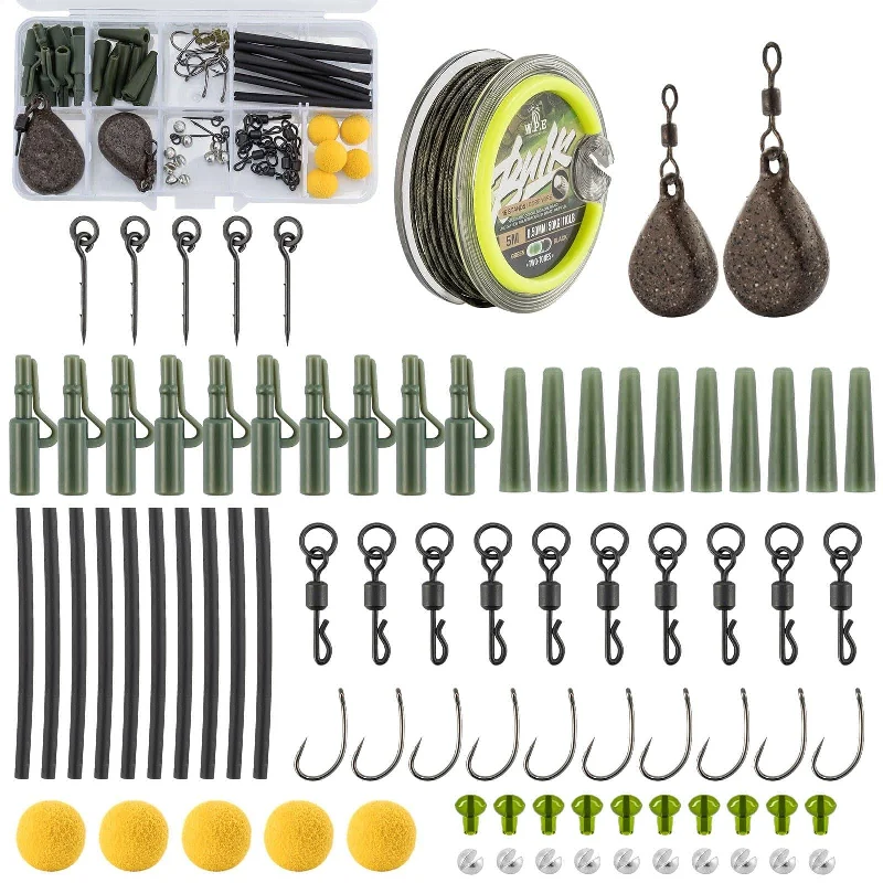 Fishing tackle foldable pouch-Dr.Fish 84pcs Carp Fishing Rig Making Kit