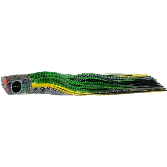 Fishing line cast reach-Black Bart RPP Medium Heavy Tackle Lure - Green/Black Dot