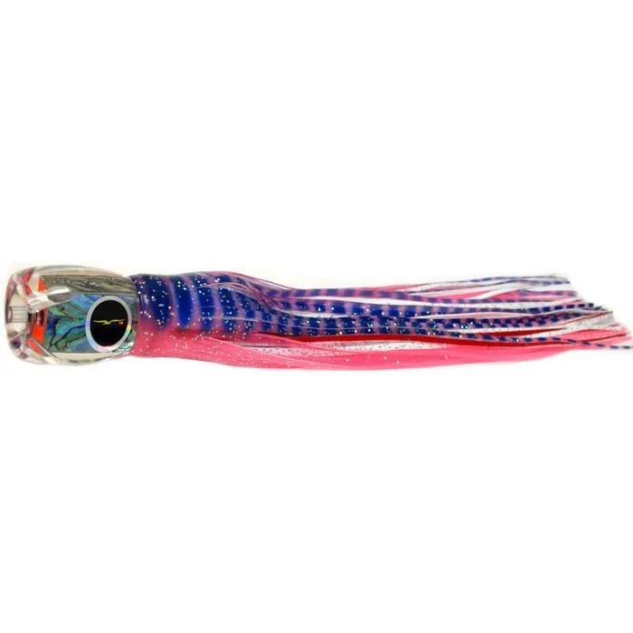 Fishing hook fine reach-Black Bart Saint Thomas Prowler Medium Heavy Tackle Lure - Pink Blue Tiger/White