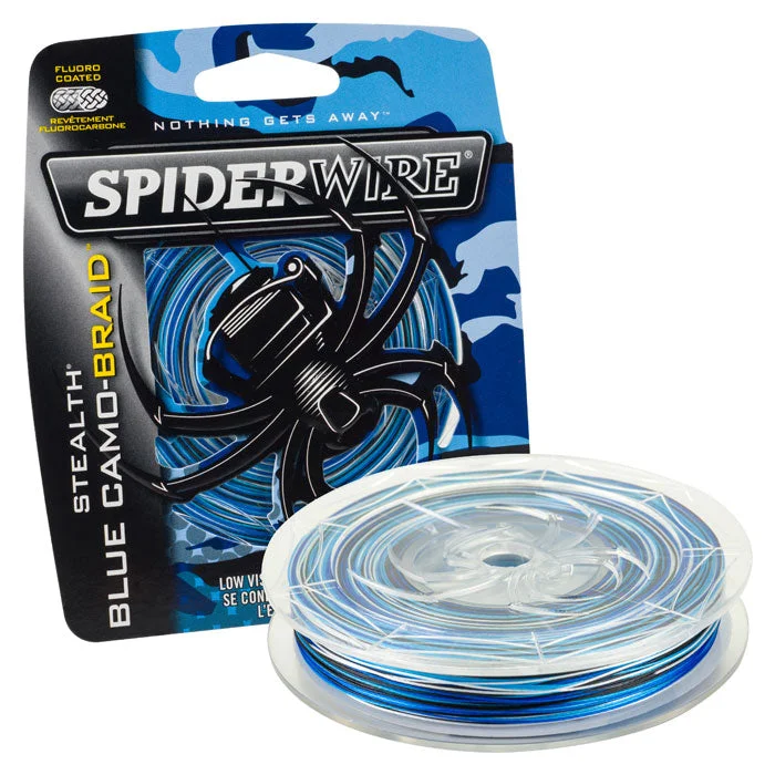 Fishing tackle padded pouch-Spiderwire Stealth Blue Camo Braid