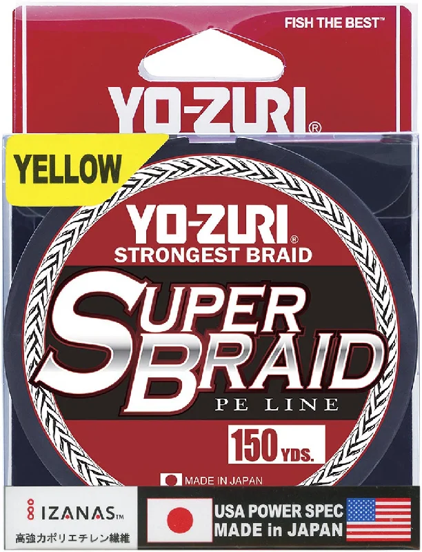 Fishing rod pier case-Yo-Zuri SuperBraid High-Vis Yellow - 150 Yard Spool