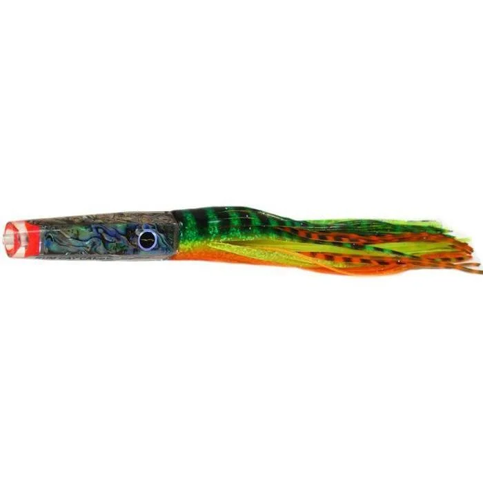 Fishing reel high firm-Black Bart Rum Cay Candy Light Tackle Lure - Green Orange Tiger/Orange Yellow Tiger