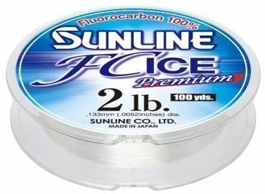 Fishing reel quick steady-Sunline FC Ice Premium Ice Fishing Fluorocarbon 100 Yards