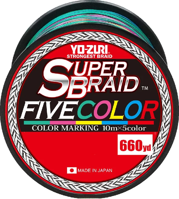 Fishing hook durable firm-Yo-Zuri Super Braid Five Color - 660 Yard Spool