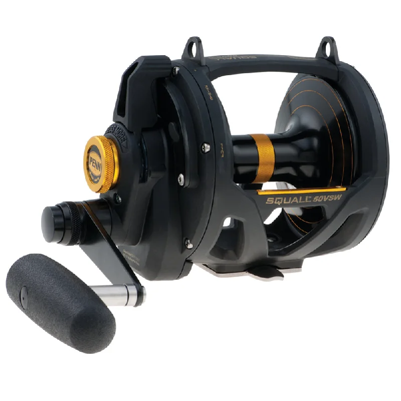 Fishing rod heavy case-PENN SQL50VSW Squall Lever Drag 2 Speed Conventional Reel [1292938]