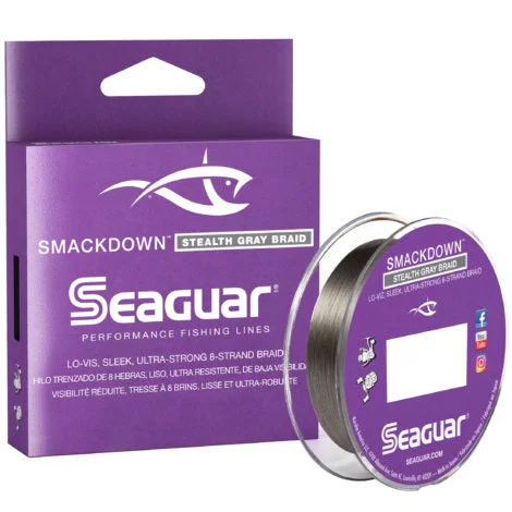 Fishing reel lightweight control-Seaguar Smackdown Stealth Gray Braided Line