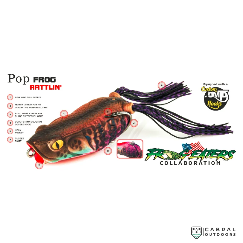 Fishing line cast control-Molix Rattlin' Pop Frog | Size: 6.5cm | 18g