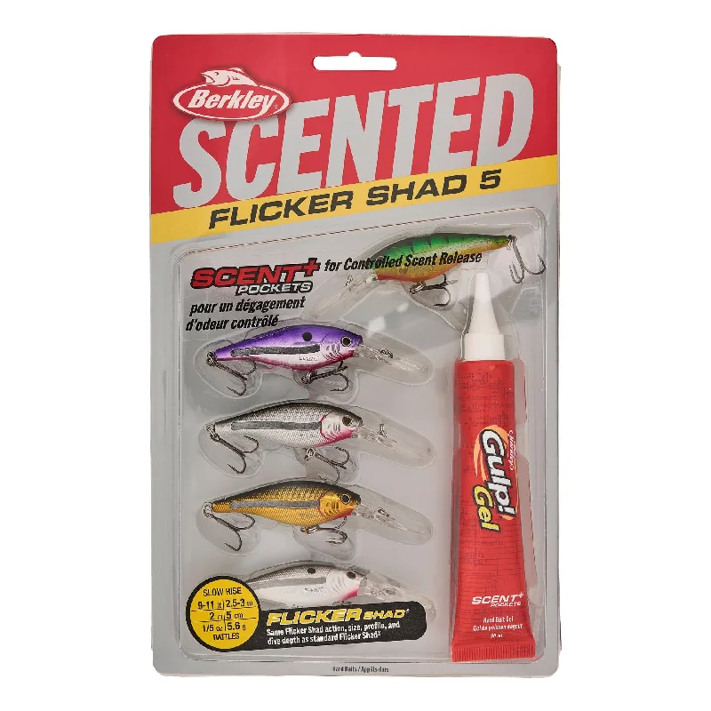 Fishing hook fine balance-Scented Flicker Shad® Baitfish Pack