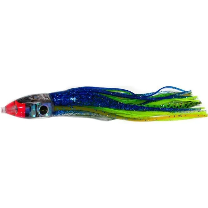 Fishing rod bank pouch-Black Bart Tuna XXX Light Tackle Lure - Blue Yellow/Green Chartreuse