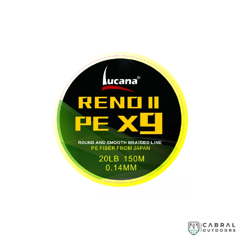 Fishing reel quick stability-Lucana Reno II PE X9 Braid Line 150M