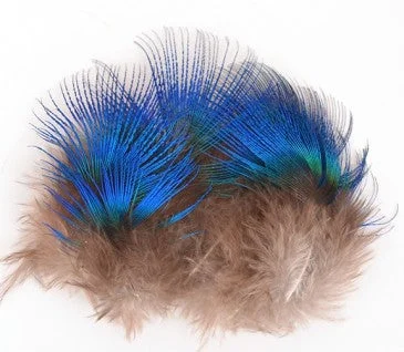 Fishing rod lightweight pouch-Blue Peacock Feathers