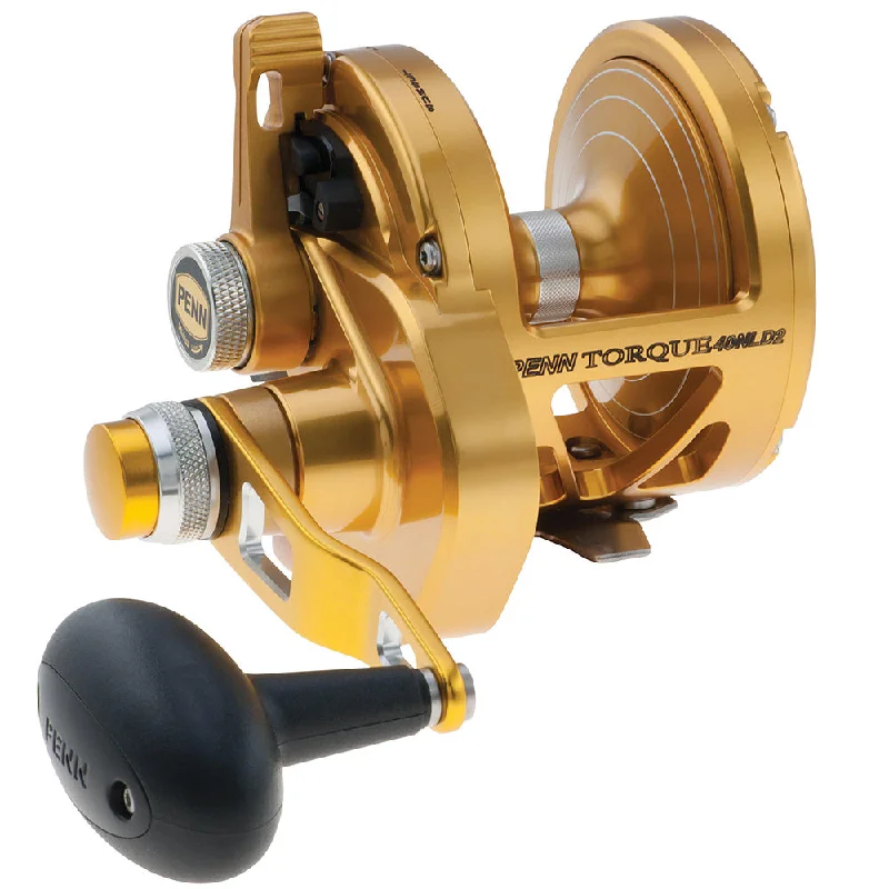 Fishing line smooth steady-PENN Torque Lever Drag 2 Speed Reel Gold TRQ30LD2 [1206069]