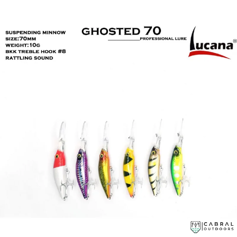 Fishing line spool balance-Lucana Ghosted 70mm/10g Lure, 1pcs/pkt