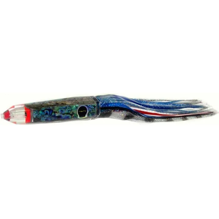 Fishing line cast support-Black Bart Wahoo Candy Medium Heavy Tackle Lure - Blue/White