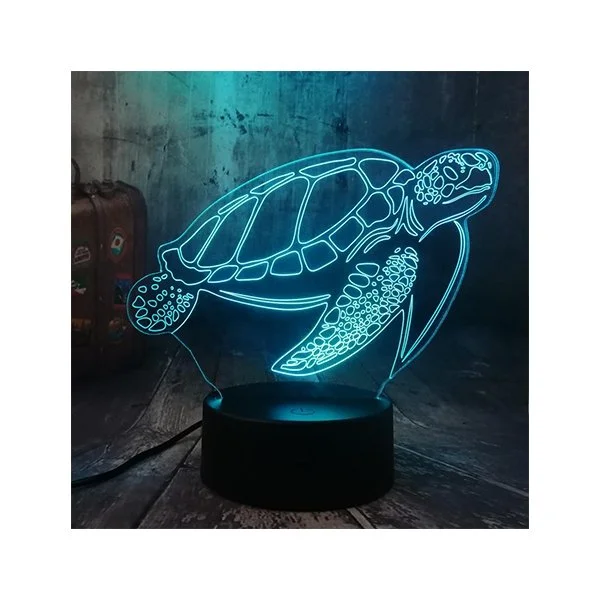 Fishing tackle durable pouch-3D Turtle Lamp