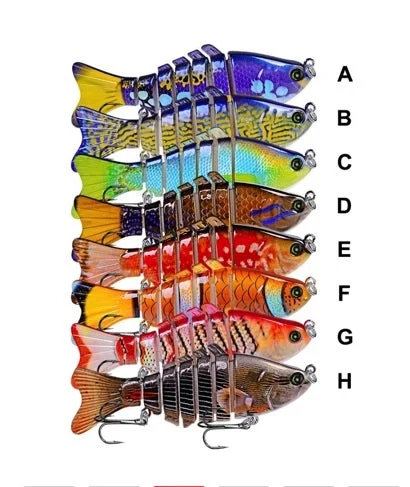 Fishing reel low hold-Reef Fish Jointed Swimbait 100m 15g Segmented 7pc