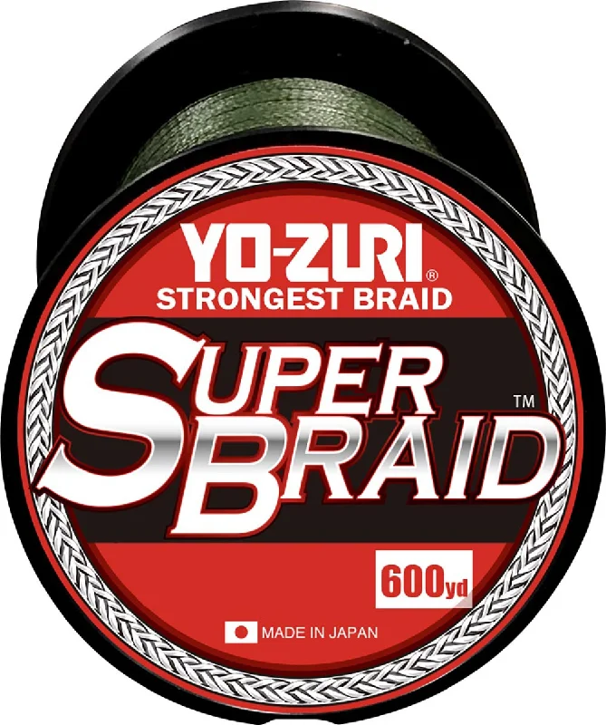 Fishing hook fine grip-Yo-Zuri SuperBraid Dark Green - 600 Yard Spool