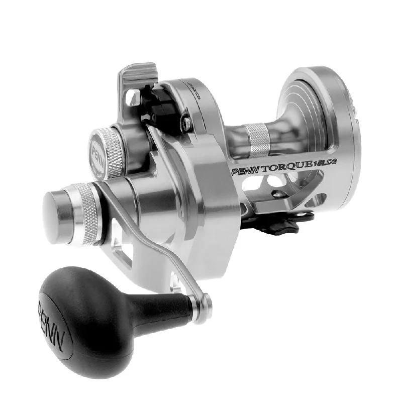 Fishing reel lightweight hold-PENN Torque Lever Drag 2 Speed Reel Silver TRQ15LD2S [1501849]