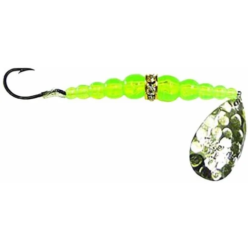 Fishing rod bank pouch-Mack's Lure Wedding Ring Classic Spinner Lures, Size 6, Fluorescent Chartreuse