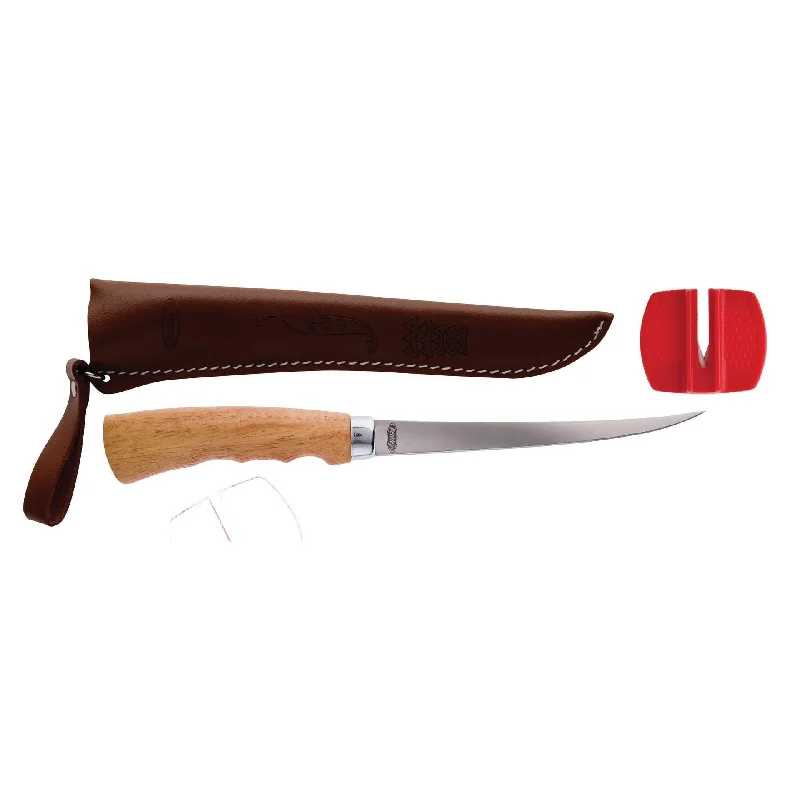 Fishing hook rust steady-6in Wooden Handle Fillet Knife