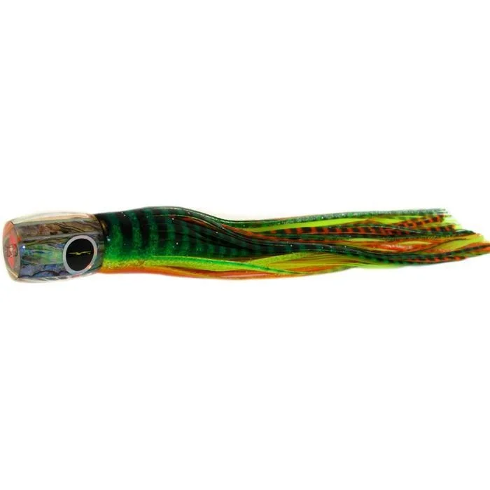 Fishing line cast balance-Black Bart Striper Candy Medium Heavy Tackle Lure - Green Orange Tiger/Yellow Tiger