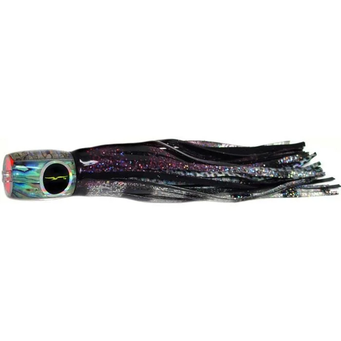 Fishing rod pier pouch-Black Bart Mahi Candy Medium Tackle Lure - Purple/Black Dot