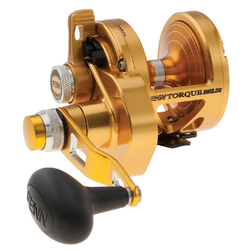 Fishing line high steady-PENN Torque Lever Drag 2 Speed Reel Gold TRQ25NLD2 [1206028]