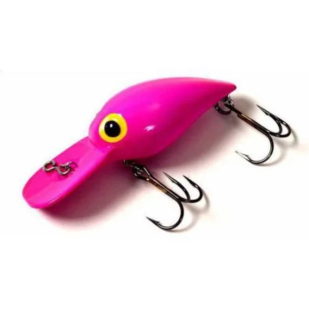 Fishing reel smooth firm-Brad S L Il Wigglers Crank Bait  Fluorescent Pink