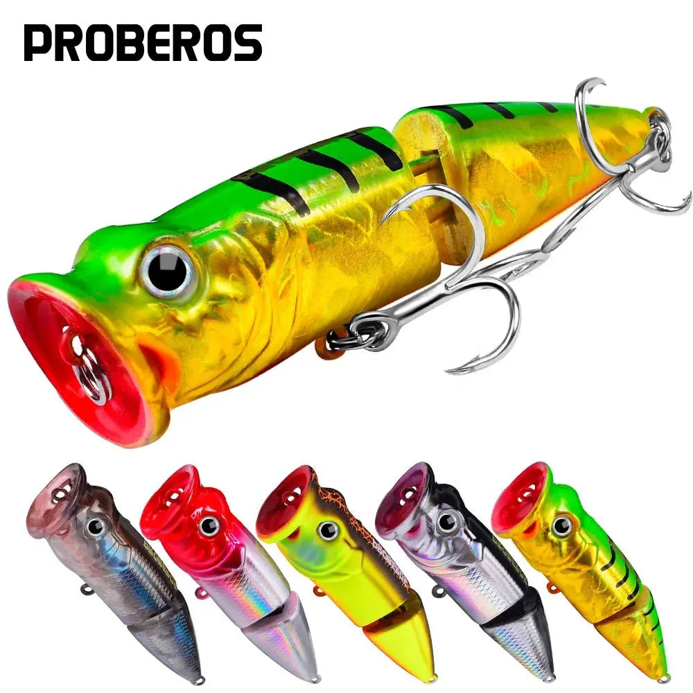 Fishing tackle carry pouch-Lureswholesale® Popper Hard Bass 3D Eyes Big Mouth Floating Lure