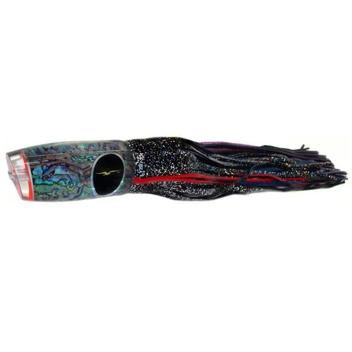 Fishing rod lightweight pouch-Black Bart Super Plunger Heavy Tackle Lure - Black/Purple Fleck