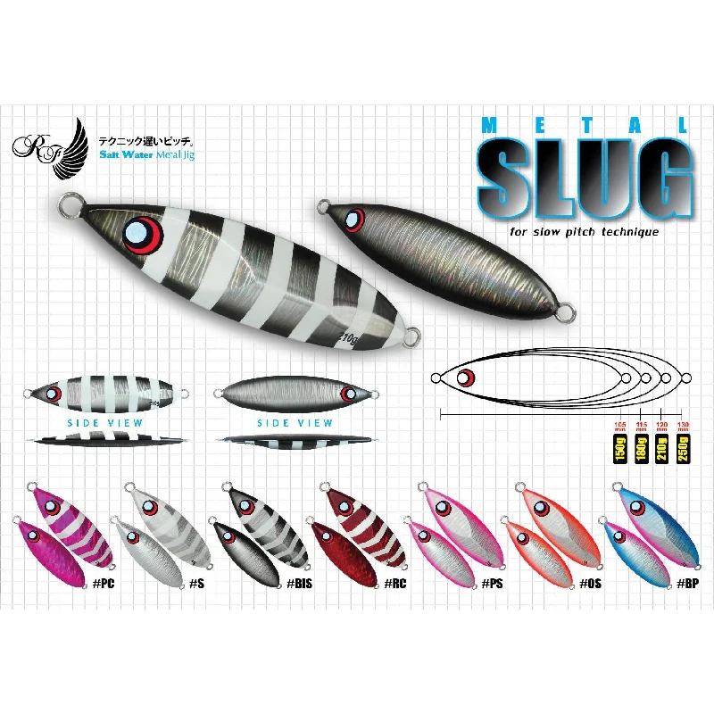 Fishing bait live case-Rodford Metal SLUG Jigs (Slow Pitch)  (250grams)