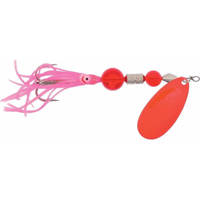 Fishing tackle rigid pouch-Yakima Bait Flash Glo Casting Spinner, 5/8 Oz, Fluorescent Red