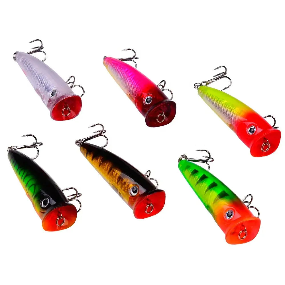 Fishing line smooth firm-Lureswholesale® Topwater Popper Lure 7.5cm 10.5g Plastic Fishing Lure Hard Artificial Bass Bait Fishing Tackle