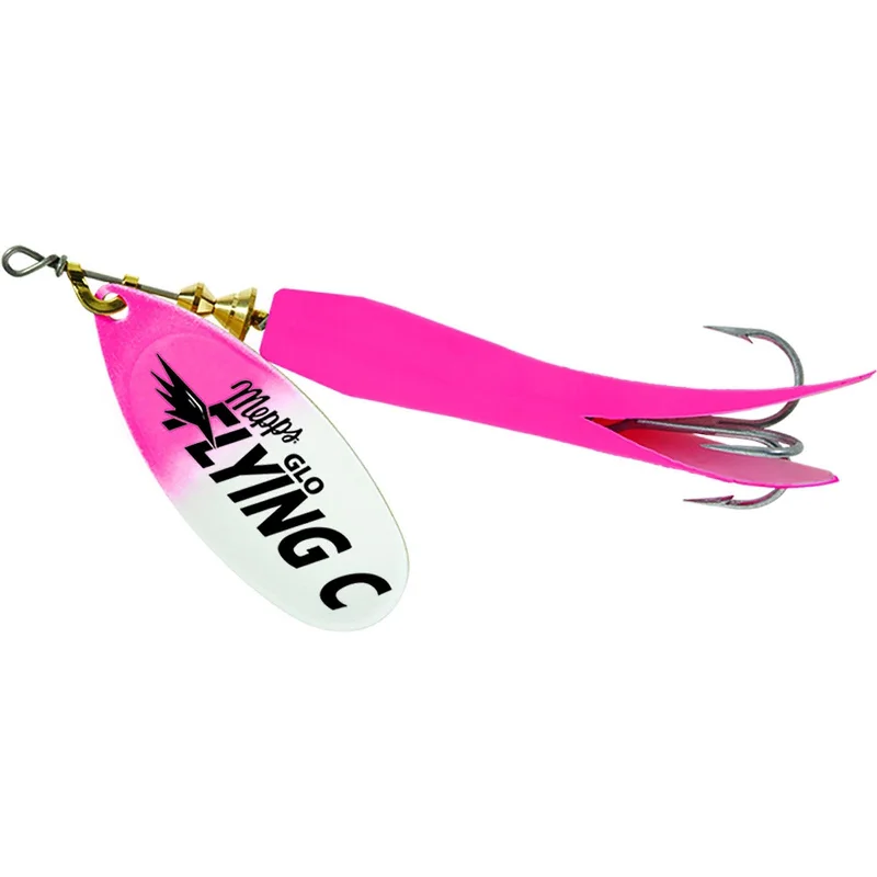 Fishing reel precision grip-Mepps Flying C Spinner | Hot Pink/Glo Pink; 5/8 Oz.