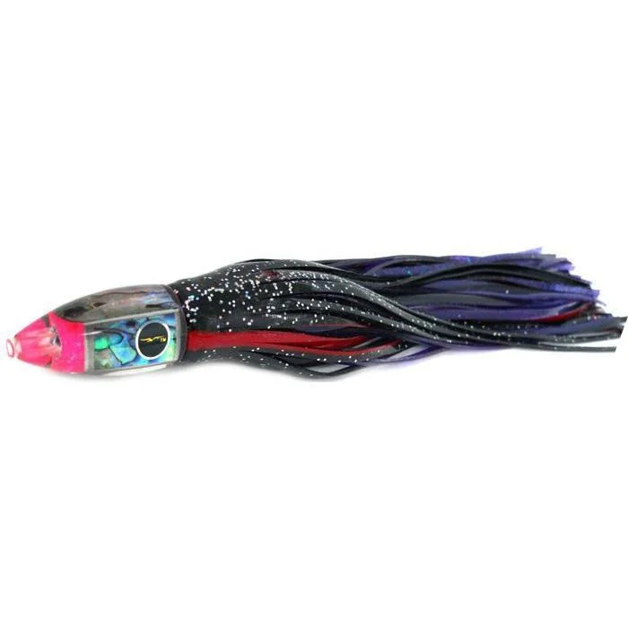 Fishing line thin support-Black Bart Tuna XXX Light Tackle Lure - Black/Purple Foil