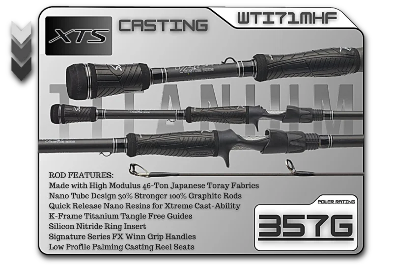 Fishing rod bank pouch-WTI71MHF  7'1" Medium Heavy Fast **TITANIUM SERIES**