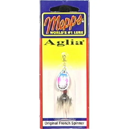 Fishing line cast firm-Mepps Dressed Aglia Spinner, White