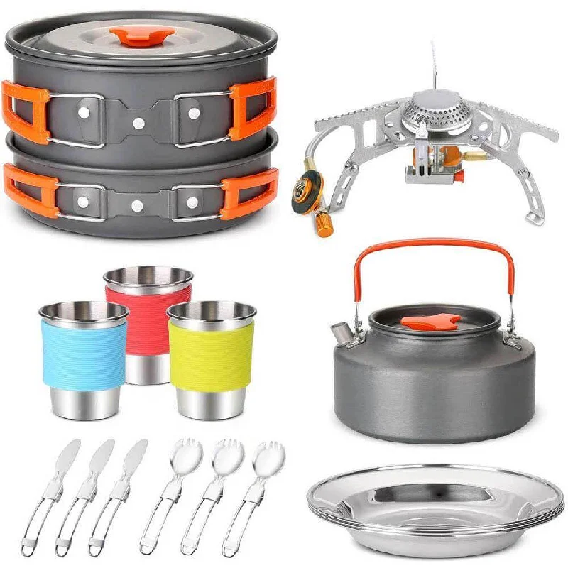 Fishing tackle rigid pouch-Spider X Camping Stove Set with Cookware