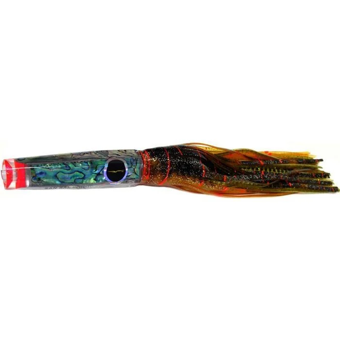 Black Bart San Sal Candy Medium Tackle Lure - Brown Gold Orange/Gold Dot