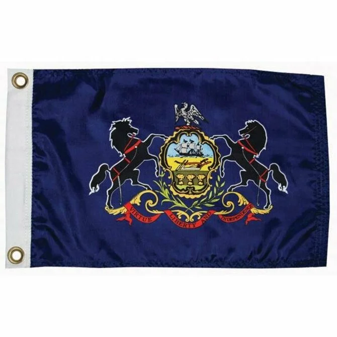 Fishing hook glow hold-Taylor Made - Pennsylvania State Flag 12" x 18"