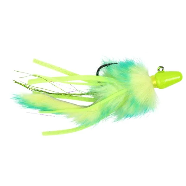 Fishing bait drying pouch-Yakima Bait Twitcher Jig - 3/8 Oz. - Chartreuse/Mahi