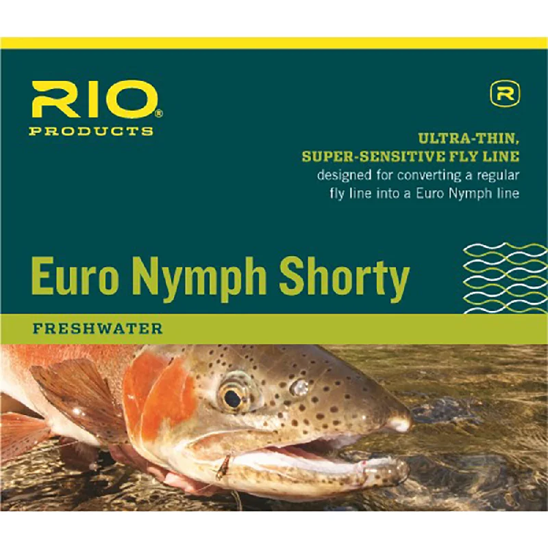 Fishing line high steady-RIO Products Euro Nymph Shorty Fly Line, Olive/Orange