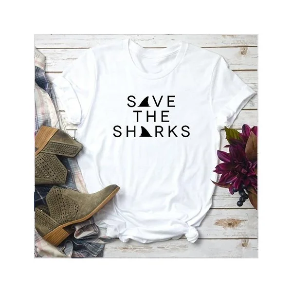 Fishing rod pier case-"Save The Sharks" T-Shirt