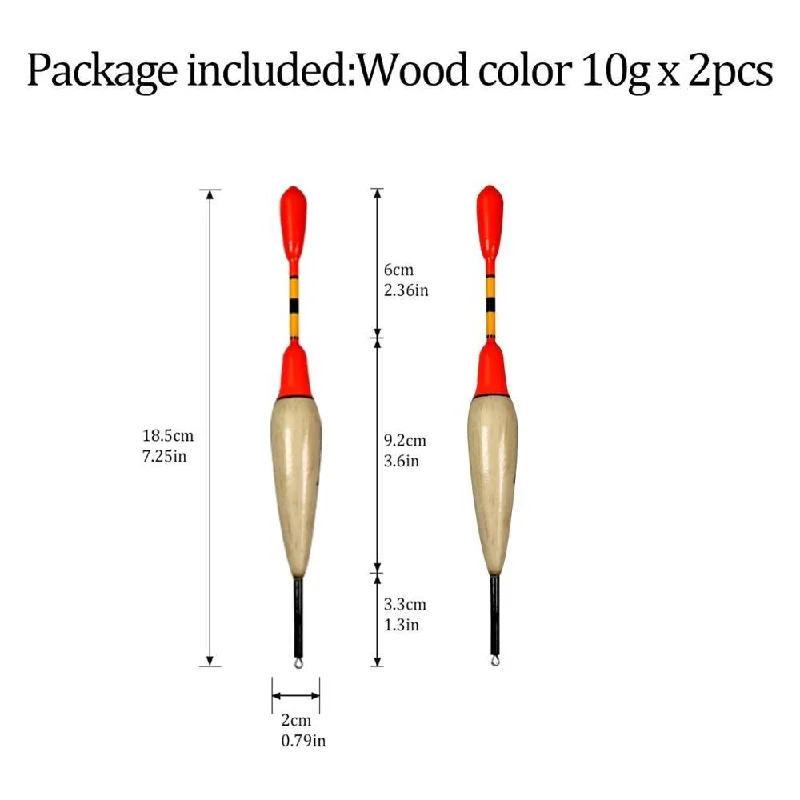 2pcs 10g wood