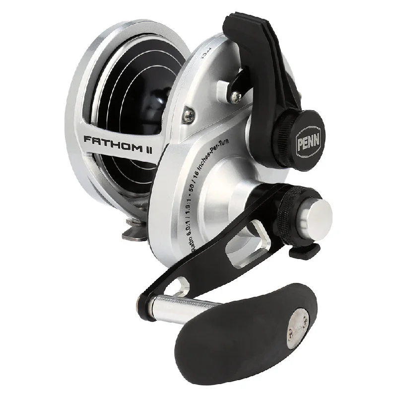 Fishing reel lightweight control-PENN Fathom II Lever Drag 2 Speed 40NLD2LH Left Hand Reel FTHII40NLD2LH [1563183]