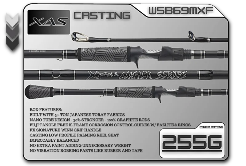 Fishing rod telescopic pouch-WSB69MXF 6'9" Medium Xtra-Fast