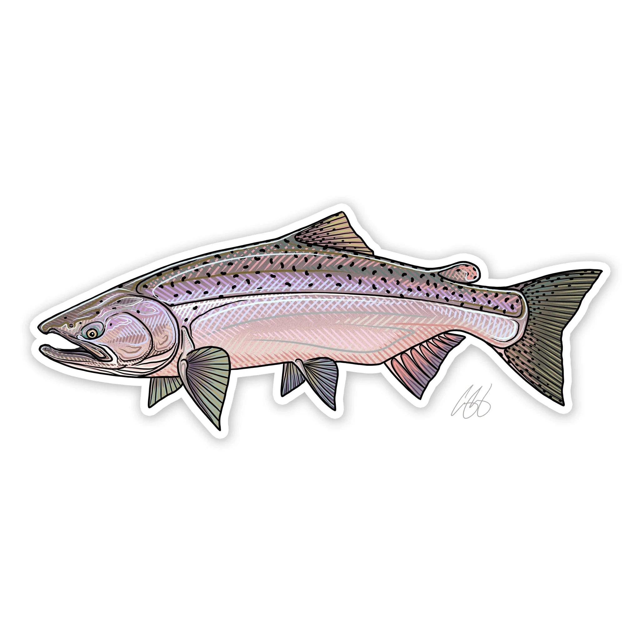 Fishing rod ice pouch-Underwood Chinook Salmon Sticker